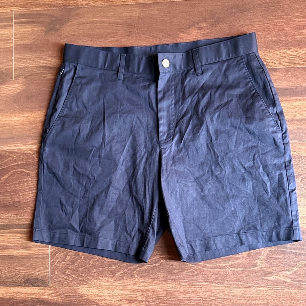 Fabletics Dark Blue Flat Front Shorts